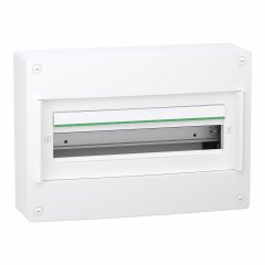 Sadalne, PrismaSeT XS, virsapmetuma, 1 x 18 moduļi,  1 zemējuma + 1 nulles + 1 fāzes termiāl bloki, bez durvīm