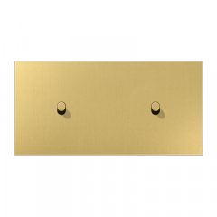 Virsma slēdžiem, 2-viet, 2 x 1 cilindrisks rotācijas slēdzis, horizontāli montējams, Serie LS 1912, misiņš