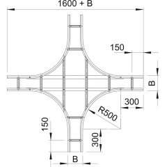 X-elements priekš kabeļu trepes 110 110x300, St, FT
