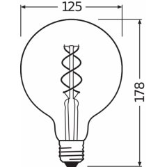 Spuldze Vintage 1906® LED CLASSIC GLOBE 28 4 W/2000 K GOLD E27