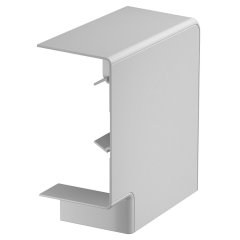 Plakanais stūris montāžai uz kanāla 70x130mm, PC/ABS, gaiši pelēks, 7035