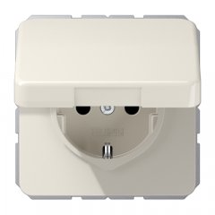 Kontaktligzda SCHUKO, 16 A 250 V ~, ar vāciņu, termoplasts, Serie CD, ziloņkaula
