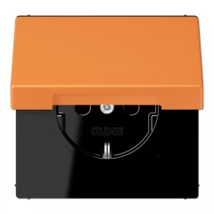 Kontaktligzda SCHUKO, 16 A 250 V ~, ar vāciņu, Serie LS, orange clair