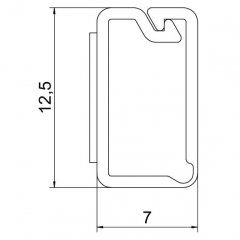 Mini kabeļu kanāls pašlīmejošs ar atveramo augšo daļu 7x12,5x2000, PVC, dzidri balts, 9010