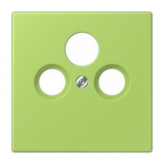 Centrālplate unversālā Sat/BK, termoplasts lakots, Serie LS, vert clair