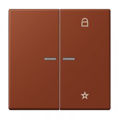 eNet taustiņš unversālais 2-viet, duroplasts, Serie LS, terre sienne brûlée 59