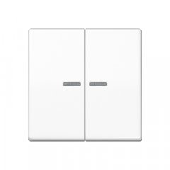 Taustiņs 2-viet ar indikācijas logu, termoplasts, Serie AS, balts