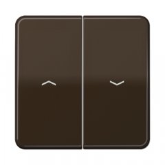 Taustiņs 2-viet žalūziju slēdzim, ar virzienrādītāju, termoplasts, Serie CD, brūns