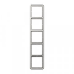 Rāmītis 5-vietīgs, vertikālā un horizontālā montāža, termoplasts, CD 500, gaiši pelēks