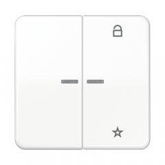 eNet taustiņš unversālais 2-viet, duroplasts, Serie CD, balts