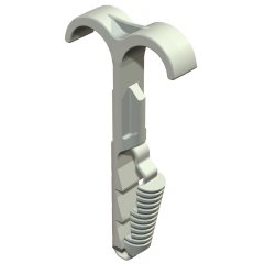 Štekeris-in klipsis dubulta 12-25mm, PA, gaiši pelēks, 7035