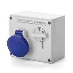 Kontaktligzda ar atdalītāju INTERLOCKED SOCKET 2P+E IP44 16A 6h