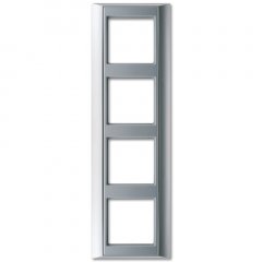 Rāmītis 4-vietīgs, vertikālā un horizontālā montāža, plastmasa, A PLUS, alumīnija