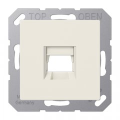 Virsma (ar fiksatoru) modulārai datu rozetei 1-vietīga, UMA-CAT6A, marķējams, termoplasts, Serie AS, ziloņkaula