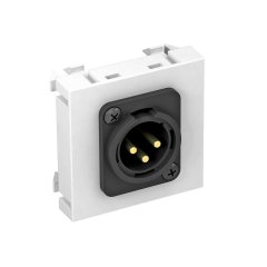 Multimedia adapteris, XLR, 3-pin 45x45mm, PC, dzidri balts, 9010 MTG-X3M S RW1