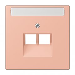 Virsma IAE/UAE-datu rozetei 2 x 8-polig, marķējams, termoplasts lakots, Serie LS, rose clair