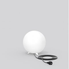 Apgaismes stabiņš HB 309, white, on/off Garden luminaires, D 300 H 300, Plastic (PE) opal