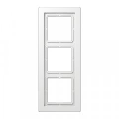 Rāmītis 3-vietīgs, vertikālā un horizontālā montāža, duroplasts, LS-DESIGN, balts