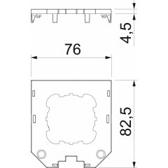 Adapterplate priekš UT3, balsta ierīces 82,5x76x4, PA, grafīta melns, 9011 UT3 D1