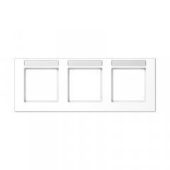 Rāmītis 3-vietīgs, marķējams, horizontāla montāža, termoplasts, A CREATION, balts