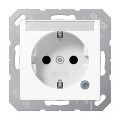 Kontaktligzda SCHUKO, 16 A 250 V ~, ar indikātoru, marķējams, ar bērnu drošību, termoplasts