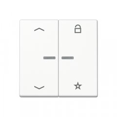 eNet taustiņš unversālais 2-viet, ar bultiņu simboliem<br />
, termoplasts, Serie A, balts