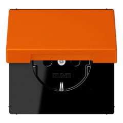 Kontaktligzda SCHUKO, 16 A 250 V ~, ar vāciņu, Serie LS, oranža