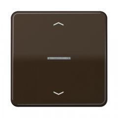 eNet aklā poga ar 1-grupas radio uztvērēju, ar bultu simboliem, duroplast, CD sērija, brūns