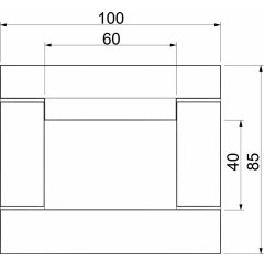 Ugunsdrošs kanāls I30 fotoelektriskajiem kabeļiem 1000x40x60, pelēks BSKP03-K0406