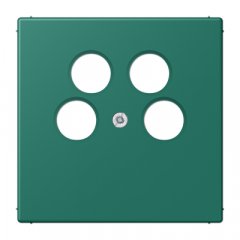 Centrālplate 4-vietīga SAT-TV-kontaktligzda (Ankaro), termoplasts, Serie LS, vert anglais