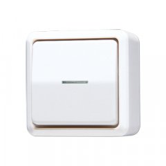 Slēdzis Wipp-Kontrollschalter, Universal Aus-Wechsel, 10 AX 250 V ~, AP 600, balts