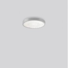 Gaismeklis TRIONA round, 38 W, 3350 lm, 830, silver, DALI Ceiling and wall luminaires, D 461 H 88, Pattern grid glass