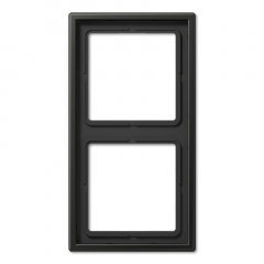 Rāmītis 2-vietīgs, vertikālā un horizontālā montāža, lakots alumīnijs, LS 990, antracīts