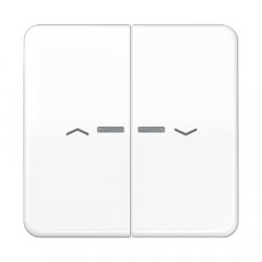 Taustiņs 2-viet ar indikācijas logu un virzienrādītāju, duroplasts, Serie CD, balts