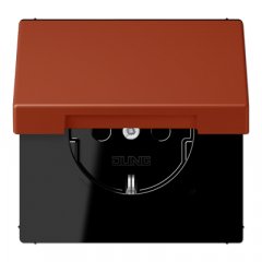 Kontaktligzda SCHUKO, 16 A 250 V ~, ar vāciņu, Serie LS, l'ocre rouge