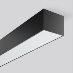 Gaismeklis LESS IS MORE vario, 13 W, 1600 lm, 830, black, on/off Ceiling and wall luminaires, L 851 B 110 H 88, Plastic (PMMA) prismatic