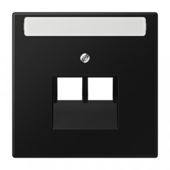 Virsma UAE datu rozetei 2 x 8-polig, marķējams, termoplasts lakots, Serie LS, grafītmelns matēts