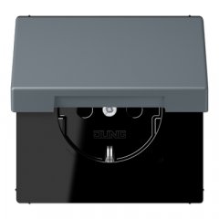 Kontaktligzda SCHUKO, 16 A 250 V ~, ar vāciņu, Serie LS, gris 59