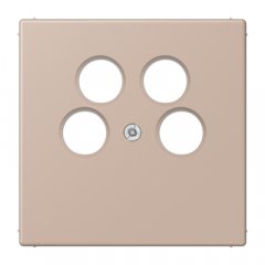 Centrālplate 4-vietīga SAT-TV-kontaktligzda (Ankaro), termoplasts, Serie LS, ombre brûlée claire