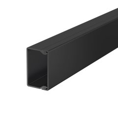 Kabeļu kanāls ar perforēto pamatni 2000x40x25, PVC, melns, 9005