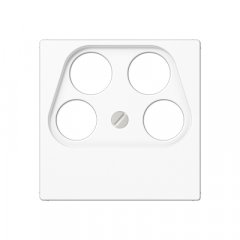 Centrālplate 4-vietīga SAT-TV-kontaktligzda (Ankaro), termoplasts, Serie AS/A, balts