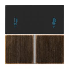 Taustiņs 3-viet, F40 KNX telpas kontrolierim, Serie LS, Messing antik