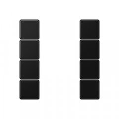 Taustiņs 4-viet, F50, Serie A, grafīta melns matēts