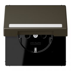 Kontaktligzda SCHUKO, 16 A 250 V ~, marķējams, ar bērnu drošību un vāciņu, termoplasts krāsots, Serie LS, ombre n