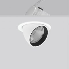 GOLAS maxi, 35 W, 3650 lm, 930, white, DALI Recessed projectors, D 178 H 3 HEL 150, 13°
