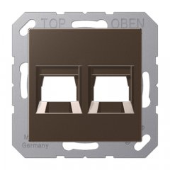 Virsma (ar fiksatoru) modulārai datu rozetei 2-vietīga, EMT, AMP, MTRJ, termoplasts lakots, Serie A, moka