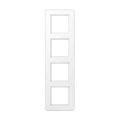 Rāmītis 4-vietīgs, vertikālā un horizontālā montāža, termoplasts krāsots, A FLOW, sniegbalts matēts