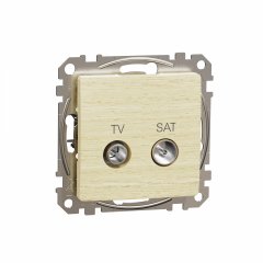 TV/SAT ligzda, Sedna Design & Elements, caurejoša, 10dB, PRO, bērzs