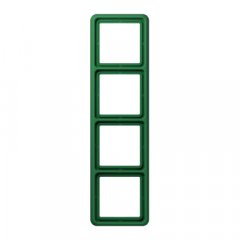 Rāmītis 4-vietīgs, vertikālā un horizontālā montāža, termoplasts, CD 500, zaļš