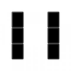 Taustiņs 3-viet, F50, Serie A, melns